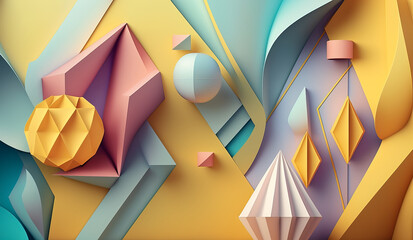 Obraz premium Pastel background illustration. Modern Wallpaper. Generative AI