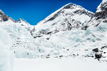 Fototapeta na wymiar Everest Mountain Peak. The top of the world. Himalaya. Nepal