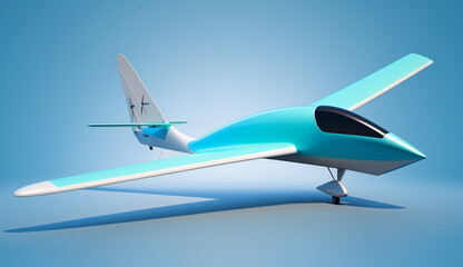 Fototapeta na wymiar A 3d rendered model of aeroplane isolated on solid background