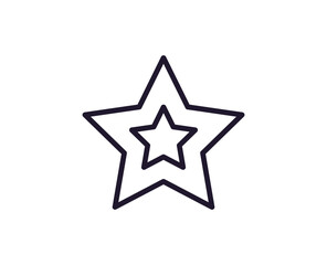 Single line icon of star on isolated white background. High quality editable stroke for mobile apps, web design, websites, online shops etc.