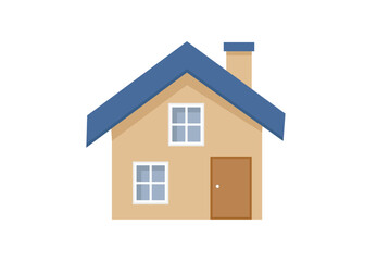 House vector icon in flat style isolated on white background.
