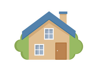 House vector icon in flat style isolated on white background.