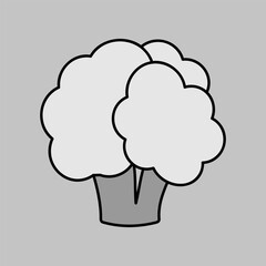 Cauliflower isolated vector icon. Vegetable sign