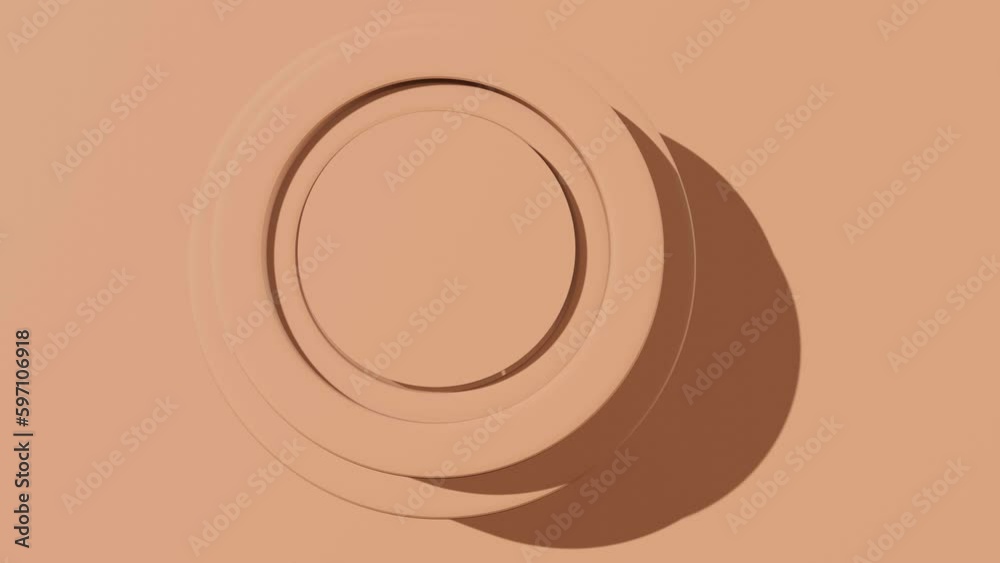 Poster beige abstract background with cylinder. abstract loop animation