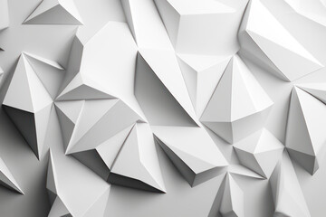 White abstract background with lot of white shapes on it's surface. Generative AI