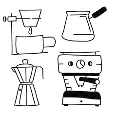 Coffee culture, coffee makers for different ways of brewing coffee, different ways of brewing coffee, texture