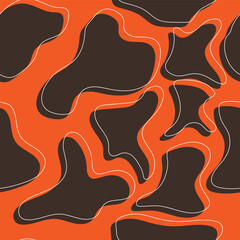 Seamless vector pattern of abstract shapes and lines for texture, textiles and packaging