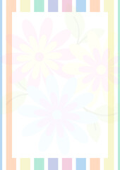 Paper background pastel with flowers 