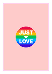 Background for love with rainbow color 