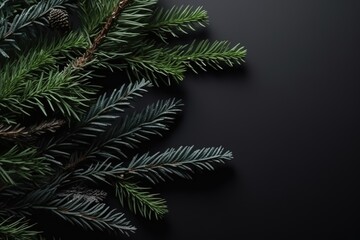 luxury decorated Christmas tree branch, generative AI