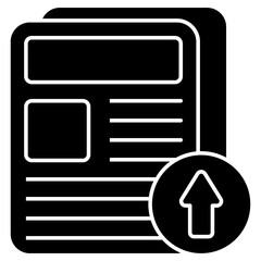 An icon design of file upload 