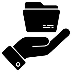 A unique design icon of folder care