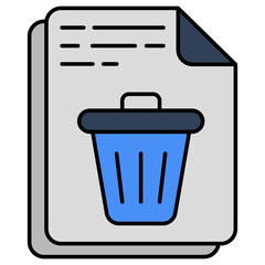 Modern design icon of delete file available for instant download 