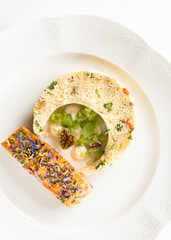 turmeric with rice vegetables and fish