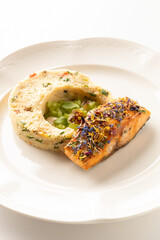 turmeric with rice vegetables and fish