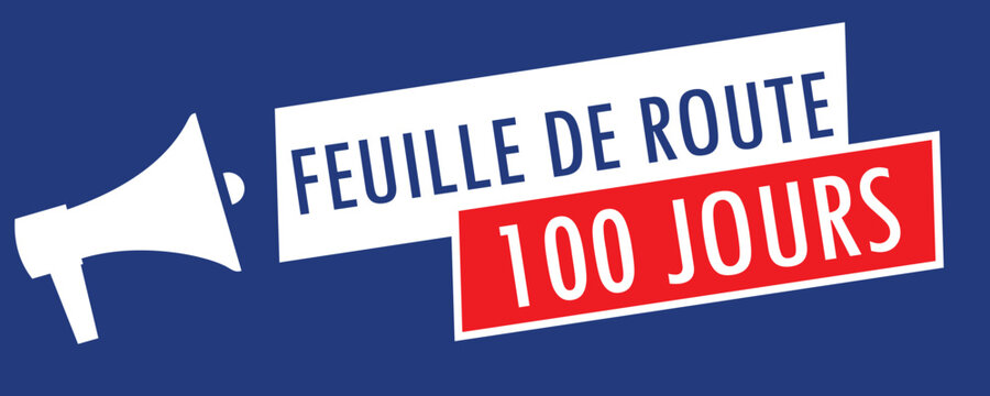 Etiquette feuille de route 100 jours