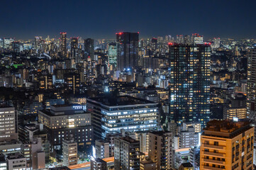 Fototapeta na wymiar 東京タワーからの眺め、夜景