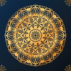 Luxury mandala background with golden arabesque pattern arabic islamic style

