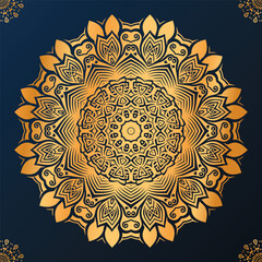Luxury mandala background with golden arabesque pattern arabic islamic style
