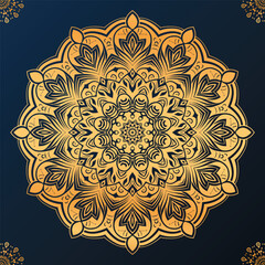 Luxury mandala background with golden arabesque pattern arabic islamic style
