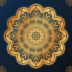 Luxury mandala background with golden arabesque pattern arabic islamic style
