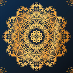 Luxury mandala background with golden arabesque pattern arabic islamic style
