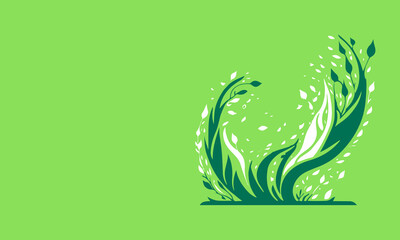world environment day background with plant illustration and copy space