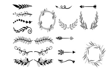 Floral ornaments for design