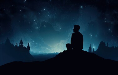 Fototapeta premium meditation on the mountain