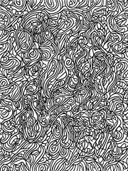 Abstract white hand drawn pattern, waves background. EPS-10