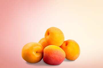 Delicious sweet ripe orange apricot fruit