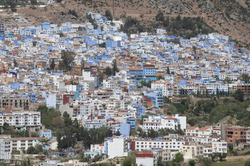 Fototapeta na wymiar Fotografie della città di Chefchaouen la città blu in Marocco