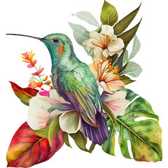 hummingbird floral background