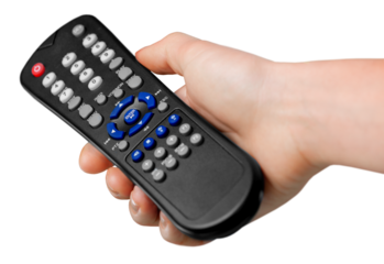 Hand Using a Remote Control
