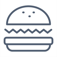 Hamburger icon vector on white background. Illustration