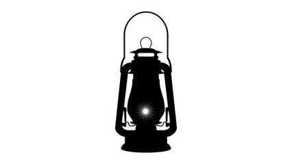 old oil lamp silhouette