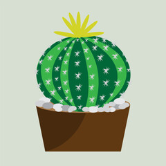 a plant in a cactus flower pot with yellow flowers on it which is very pretty