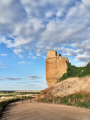 Ruined Muslim Castle in Valderas, Leon, Tierra de Campos, Castile and Leon