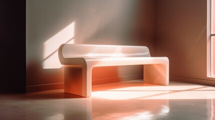 Futuristic Bench with Dynamic Lighting