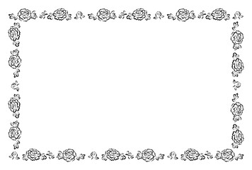 牡丹の花フレーム　1色