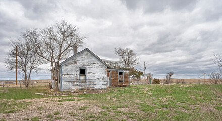 Abandoned house in the town of Quinn, South Dakota, USA