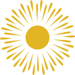 Sun Golden Light Element Logo Graphic
