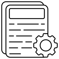 A premium download icon of document management 