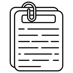 Premium download icon of clipped document 