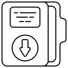 An icon design of file download 