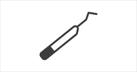 periodontal scaler icon. Filled periodontal scaler icon from dental health collection. Glyph vector. Editable periodontal scaler symbol can be used web and mobile