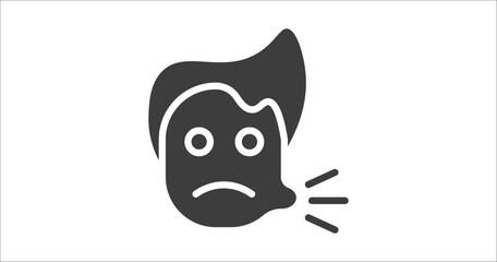 sick boy icon. Filled sick boy icon from dental health collection. Glyph vector. Editable sick boy symbol can be used web and mobile