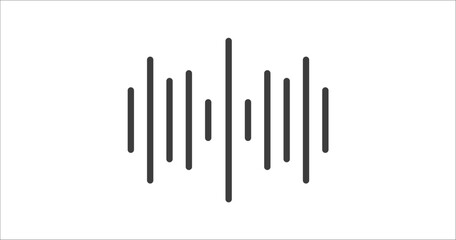 sound wave bars icon. Filled sound wave bars icon from tools and utensils collection. Glyph vector. Editable sound wave bars symbol can be used web and mobile