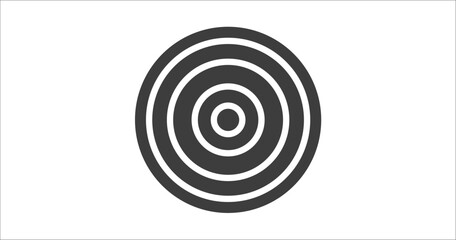 target circles icon. Filled target circles icon from tools and utensils collection. Glyph vector. Editable target circles symbol can be used web and mobile