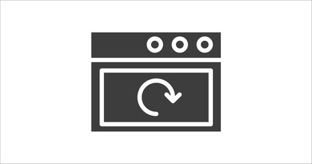 reload webpage icon. Filled reload webpage icon from user interface collection. Glyph vector. Editable reload webpage symbol can be used web and mobile